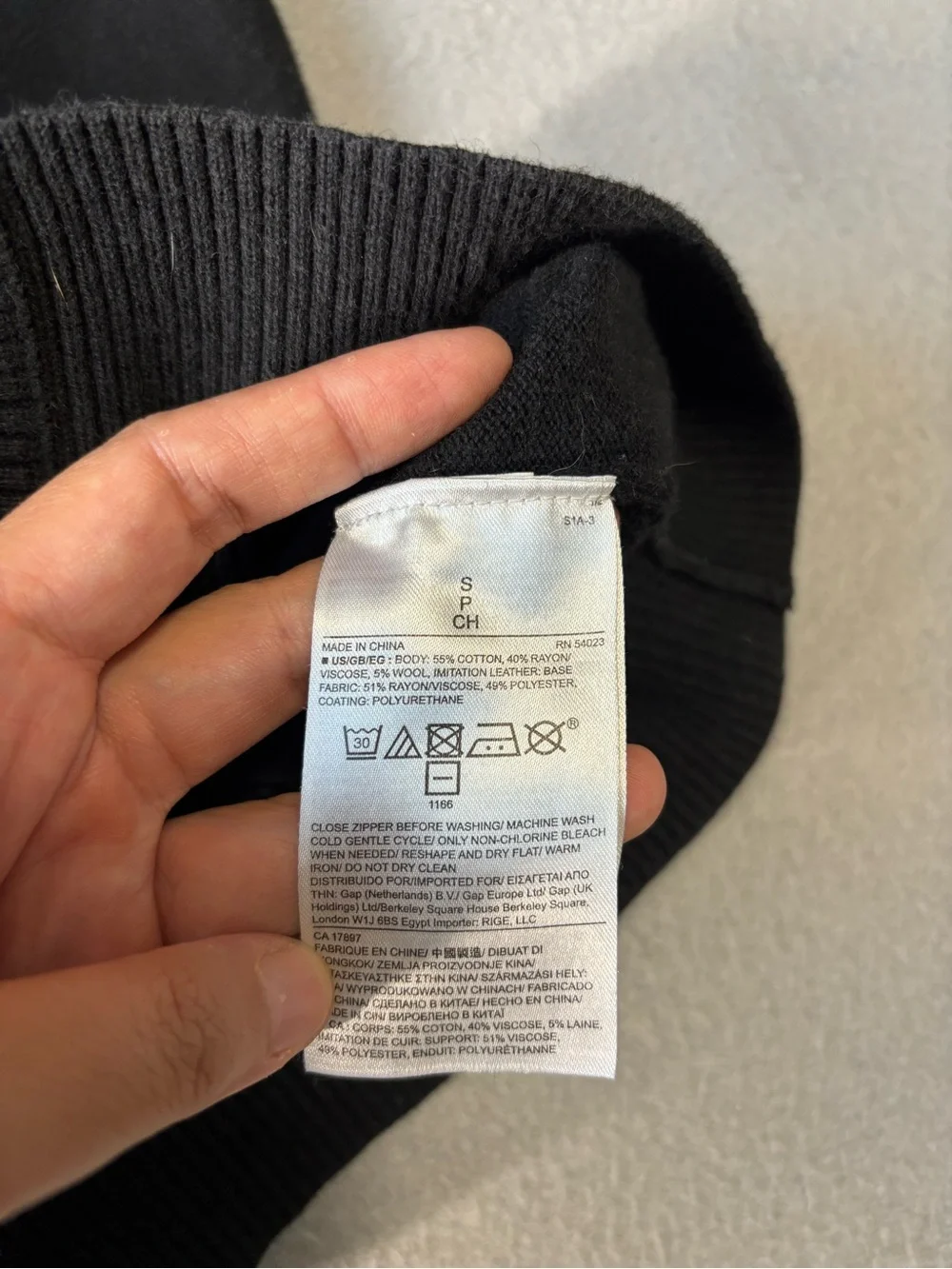 Banana Republic Black Zip-Front Cardigan Sweater